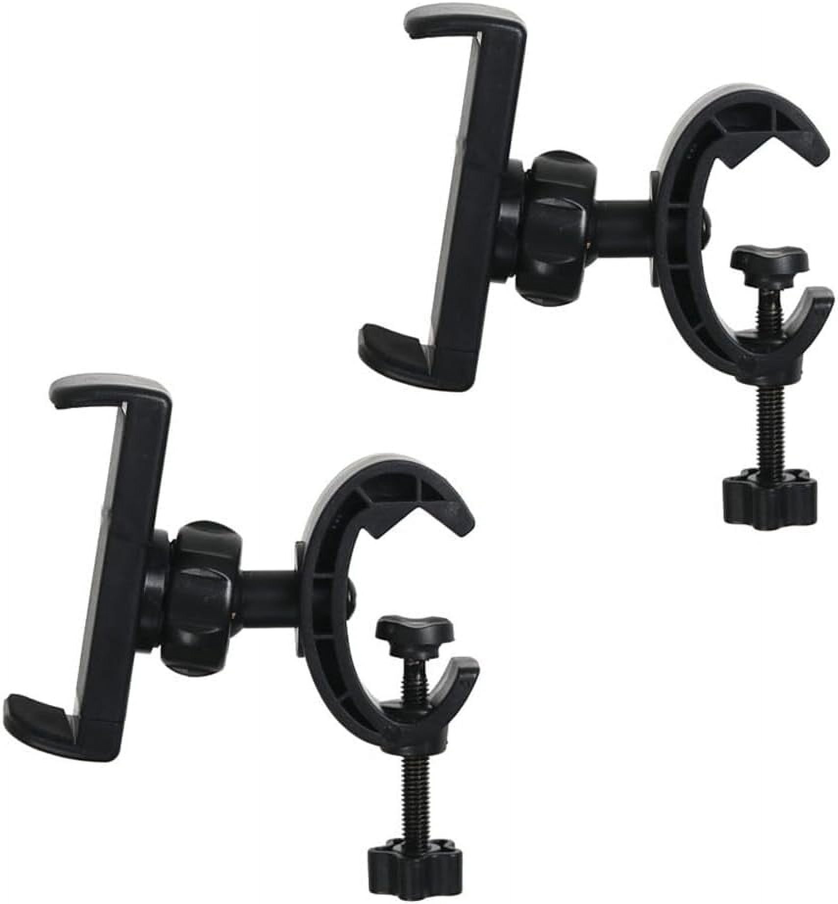 MKEUDQ-2 Pack Mic Stand Phone Holder Mount Photography Light Stand Phone Mount Holder Clamp Phone Clip for Microphone Stand Tripod Boom Arm Floor Mic Stand Selfie Stick Ring Light Camera Tripod