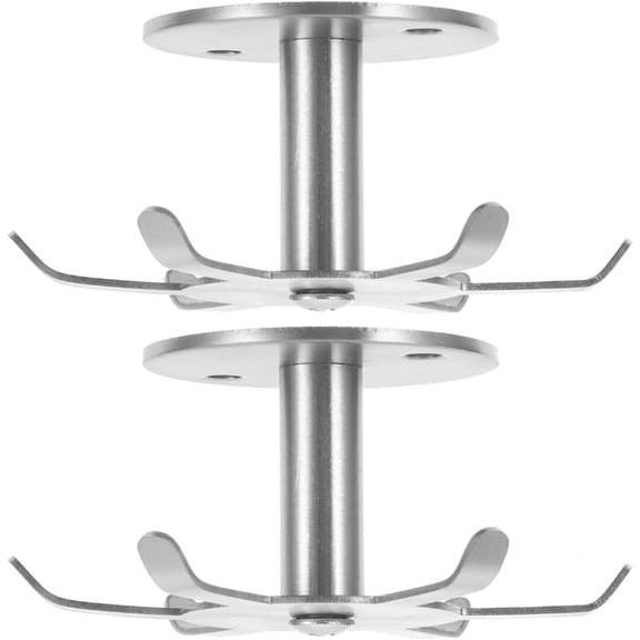 MKEUDQ-2-Pack Rotating Kitchen Utensil Hooks Under Cabinet Hanger with Six Claw Swivel for Cookware Storage and Kitchenware Organization