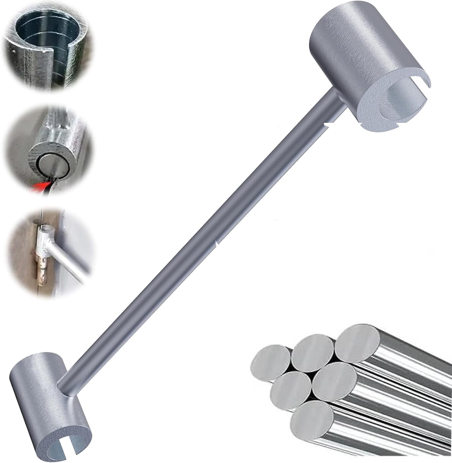 MKEUDQ-2026 Upgrade Hinges Gap Adjusting Wrench, Door Hinge Repair Spanner Adjustable Wrench Tool, Upgrade Steel Double-head Door Hinge Repair Spanner Key for Round Bolt Standard Gauge (1 PC: 23-25mm