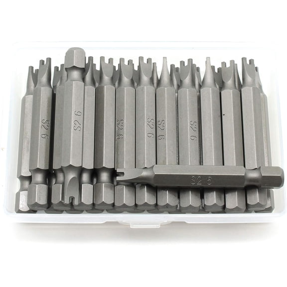 MKEUDQ-25 pc Spanner #6 2 Inch Screwdriver Insert Bits, Durable S2 Steel, with Heavy Duty Storage Container