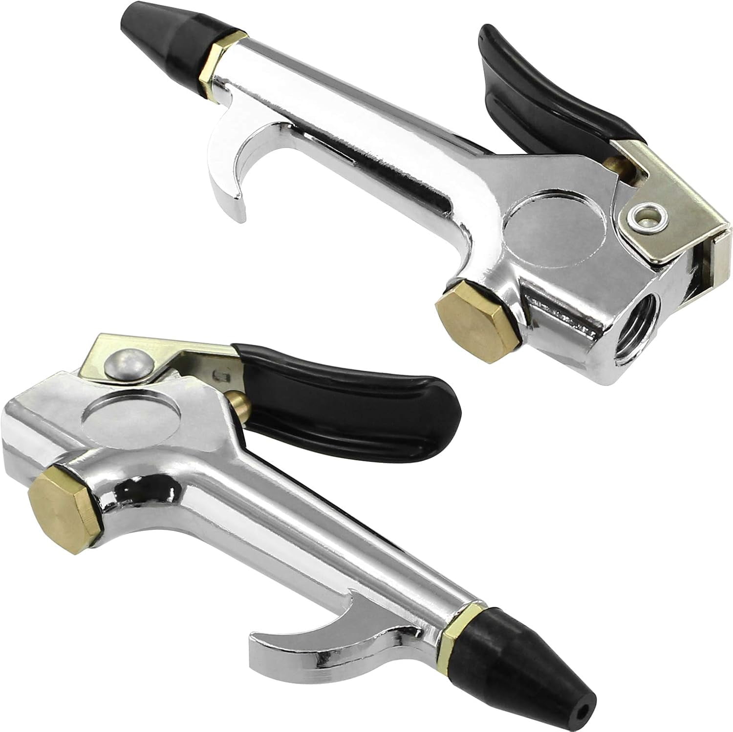 MKEUDQ-2PCS 1/4" NPT Lever Blow Gun - Air Nozzle Blow Gun with Rubber and Safety Tip Nozzles - Blow Gun Air Tool for Home Cleaning Auto Repair