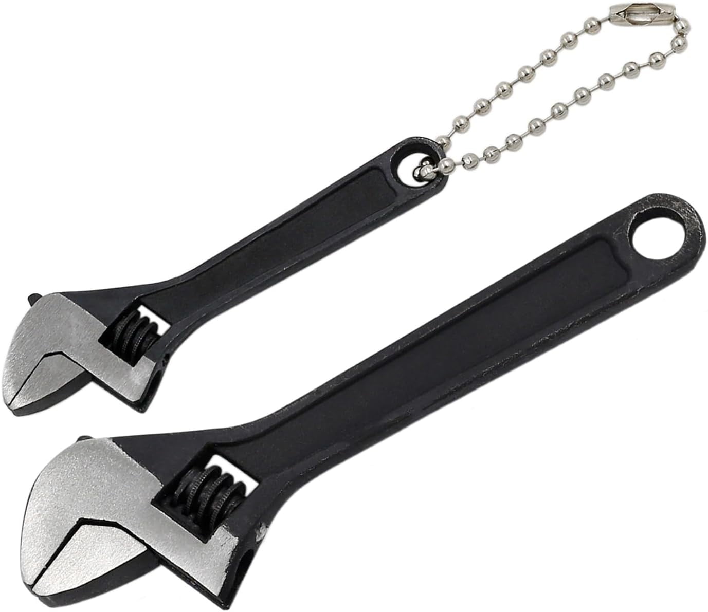 MKEUDQ-2pcs 2.5" + 4" inch Mini Size Adjustable Wrench, Black Small Adjustable Spanner, Nut Wrench Repair Hand Tool