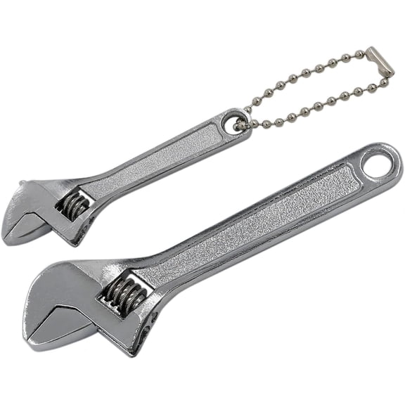 MKEUDQ-2pcs 2.5 inch + 4 inch Mini Size Adjustable Wrench, Silverl Small Spanner Nut Wrench Repair Hand Tool