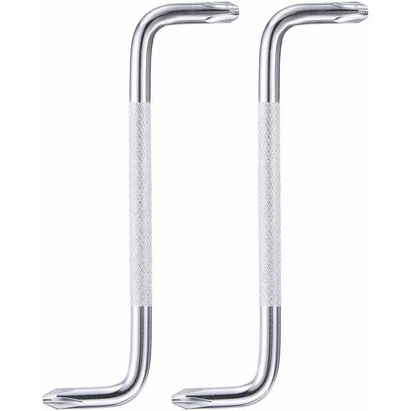 MKEUDQ-2pcs Offset Screwdriver PH3/PH2 Phillips Cross Head Right Angle 90 Degree Screw Driver Double Ended Z-type Hand Tool for Home Appliance Repair