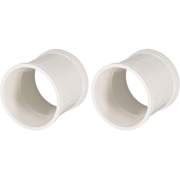 MKEUDQ-2pcs PVC Duct Coupler (3" / 75mm ID, White) - Straight Inline Plastic Round Pipe Connector Coupling Adapter Fitting, Fits Air Ventilation Exhaust Drain Waste Vent DWV Systems