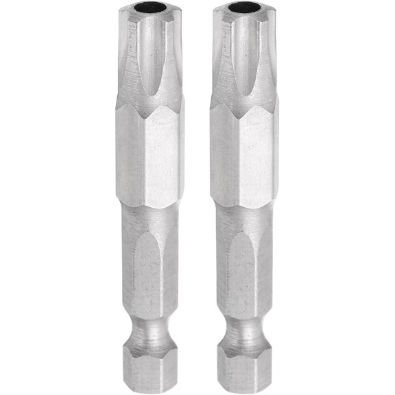 MKEUDQ-2pcs Torx Bits 1/4" Hex Shank TT45 Magnetic Head 2" Length Screwdriver Bits S2 Steel 5 Point Security for Repair Work Electric Screw Driver