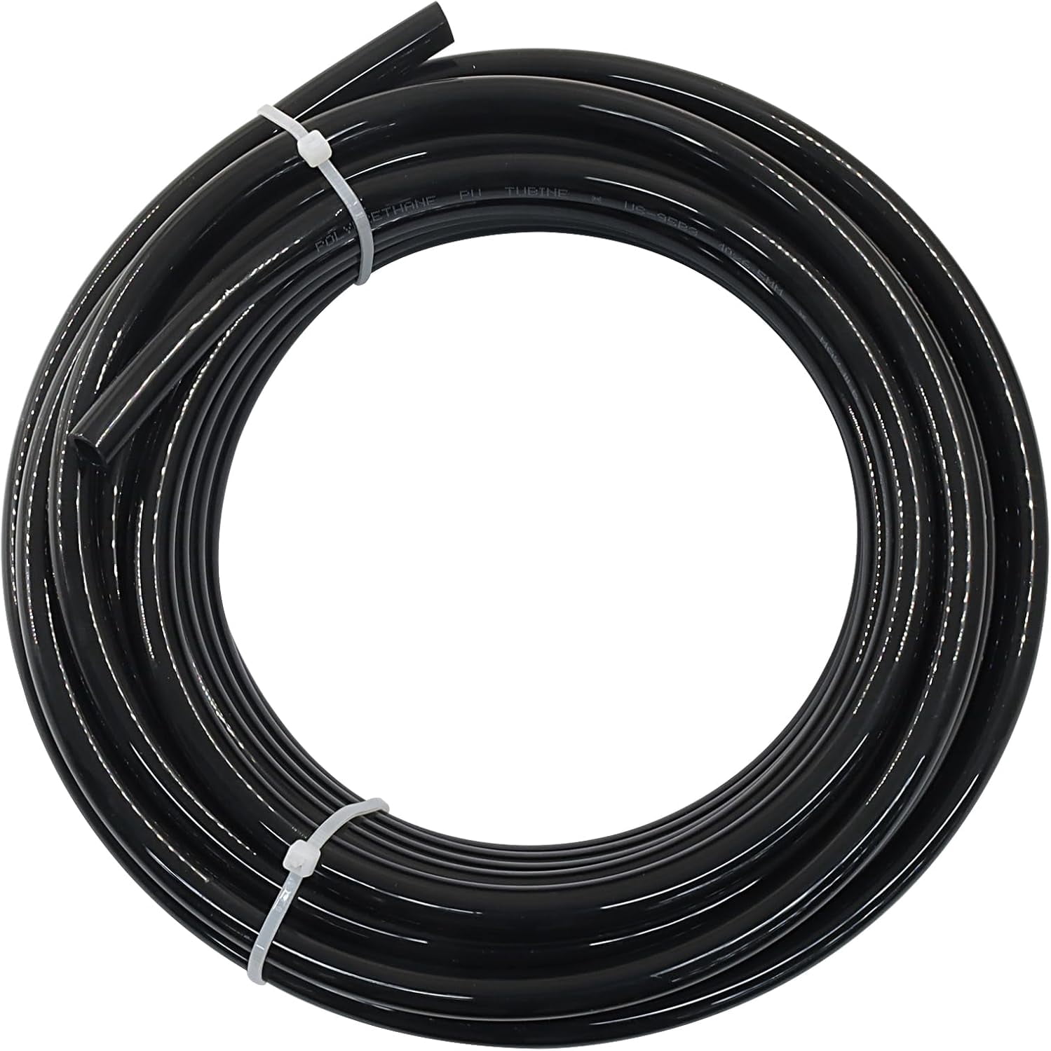 MKEUDQ-3/8" OD Pneumatic Tubing, Black PU Tube Air Hose Lightweight Pipe, Flexible Line for Water Fluid Transfer/Air Compressor Users 10Meter 32.8ft