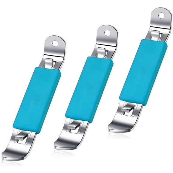 MKEUDQ-3 Pieces Magnetic Bottle Openers Can Opener Classic Beer Opener Stainless Steel Small Bottle Opener Can Tapper with Magnet for Camping and Traveling (Blue)