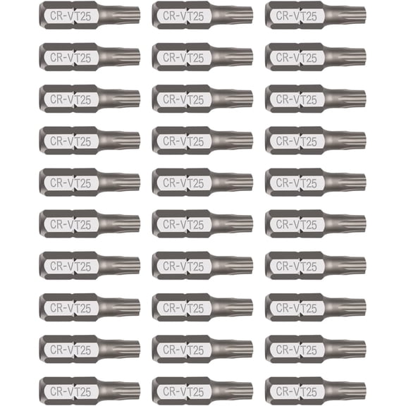 MKEUDQ-30-Piece T25 Bit Set, Chrome Vanadium Steel, Impact Grade Phillips Bit Set, 1/4-inch Hex Shank