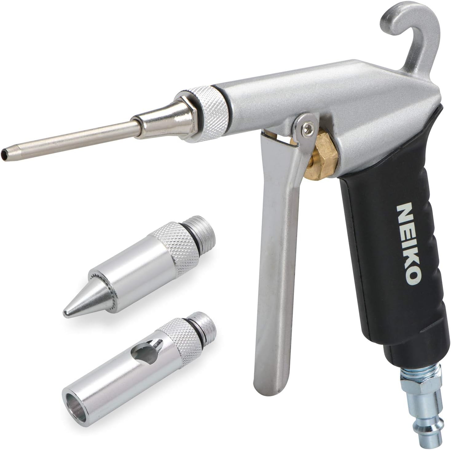 MKEUDQ-31121A High Flow Air Blow Gun | 3 Pc Pneumatic Air Nozzle | Dust Gun | Air Gun Compressor Accessories | ¼\u201d