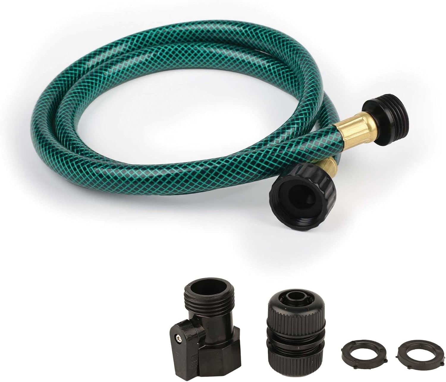 MKEUDQ-3FT PVC Flexible Connector Leader: 1/2" Short Garden Hose for Faucet Extension Hose Reels RV Filters Sprinklers and Drip Irrigation