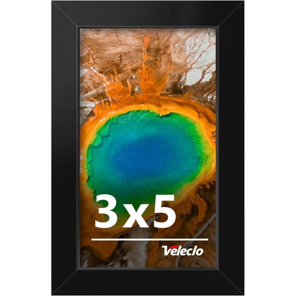 MKEUDQ-3x5 Picture Frame, 3x5 Black Picture Frame with Shatter Resistant Plexiglass, Stable and Sturdy 3 x 5 Poster Frame, Handpicked Gift Collection, 1 Pack