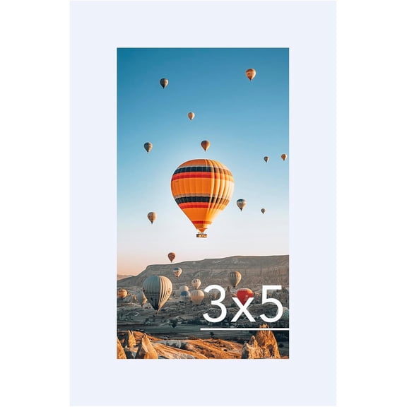 MKEUDQ-3x5 Picture Frame White for Tabletop, 3 x 5 Photo Frame with Shatter Resistant Plexiglass, Sturdy 3 by 5 Poster Frame, White