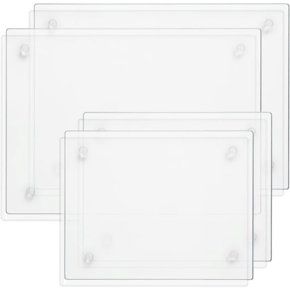 MKEUDQ-4 Pack Tempered Glass Cutting Boards for Kitchen Counter, Clear Cutting Boards for Countertop, Non-Slip, Heat-Resistant, Easy to Clean, 16x12 & 8x12 4PCS