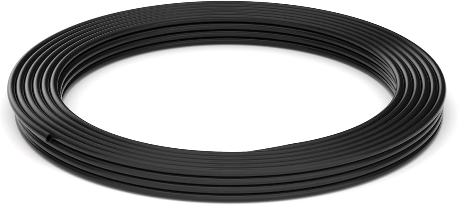 MKEUDQ-4mm x 2.5mm Black Pneumatic Tubing Pipe, PU Polyurethane Air Tube, Air Hose Line for Air Compressor Fitting or Fluid Transfer(32.8ft 10 Meter)