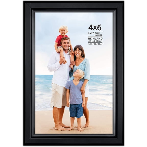 MKEUDQ-4x6 Black Picture Frame - Distinguished Edging for Classic Style - Richland Collection