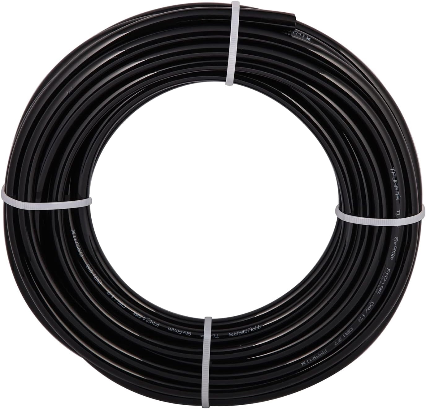 MKEUDQ-5/16" OD PU Tubing, 32.8 Feet Length Pneumatic Hose for Air Compressor or Fluid Transfer Line (Black, 32.8FT)