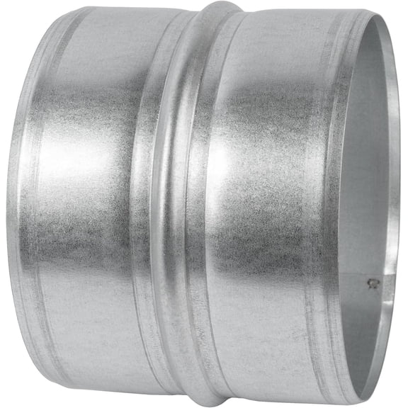 MKEUDQ-5'' Inch Galvanized Steel Duct Connector - Round Ventilation Duct Extension - Metal Vent Coupler - Metal Hose Coupling - Galvanised Pipe Connector