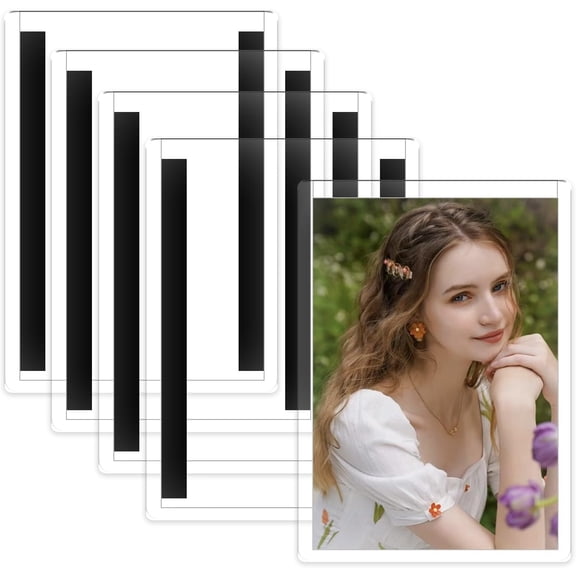 MKEUDQ-5 Pack 8.5" x 11" Magnetic Photo Frames for Fridge, Large Clear Magnetic Picture Holders for Refrigerator, Locker, or Office, Ideal for Artwork, Schedules, and Certificates