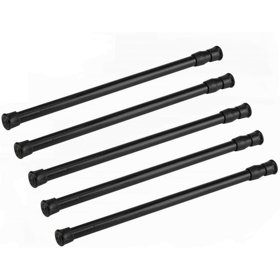 MKEUDQ-5 Pack Cupboard Bars Tensions Rods, Spring Curtain Tension Rods 15.7 to 28 Inches Adjustable Extension Rod for Bathroom Window Closet refrigerator bar DIY Projects
