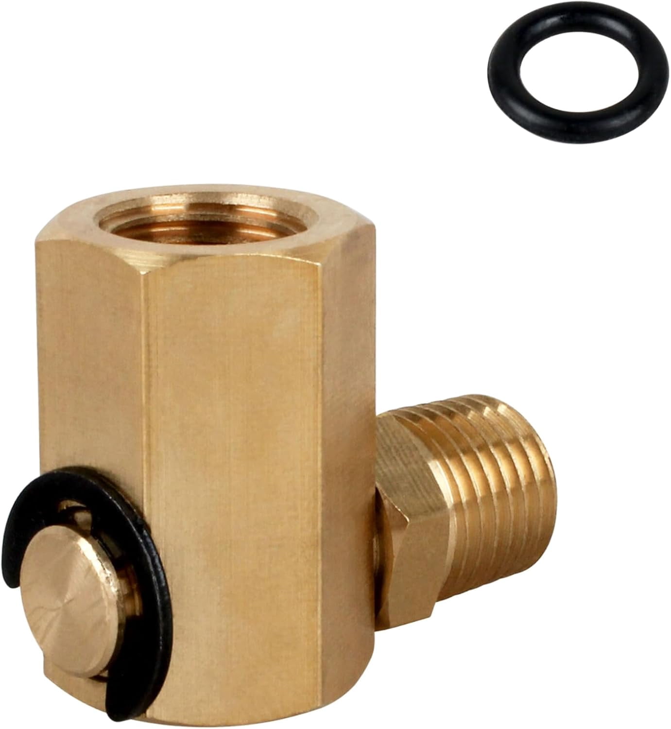 MKEUDQ-50310 Swivel Joint for Side Roll Fan Air Hose Reel 1/4 "FPT 1/4" MPT 90 Degree Air Hose Joint Brass Replacement Part