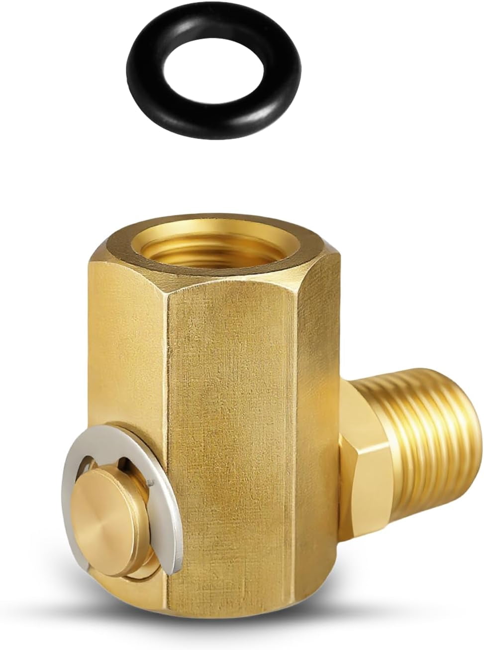 MKEUDQ-50310 Swivel Joint for Side Winder Air Hose Reel, 1/4" FPT 1/4" MPT 90 Deg Hose Reel Swivel Fitting