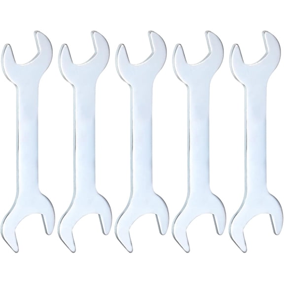 MKEUDQ-5pcs Double Open End Thin Wrench 14mm x 17mm Metric Super Thin Small Flat Head Wrench Galvanizing Open Ended Spanner for Automotive Repair Furniture Assembly