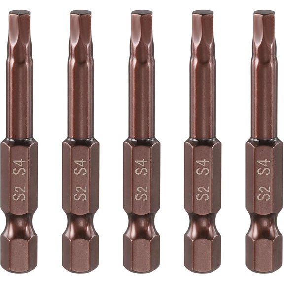 MKEUDQ-5pcs Hex Head Wrench Drill Bit 4mm(H4) Metric 1/4" Hex Shank 2"(50mm) Length S2 Steel Magnetic Impact Drivers Screwdriver Bit Industrial Grade Hexagon Electric Drill Bits