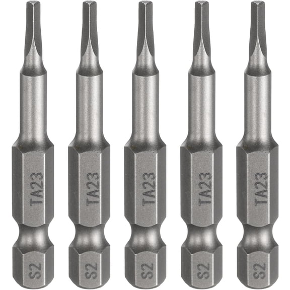 MKEUDQ-5pcs Magnetic Triangle Screwdriver Bit TA23 1/4" Hex Shank 2" (50mm) Long Magnetic S2 Steel Industrial Grade Screw Driver Bit Triangular Head Electric Drill Bits