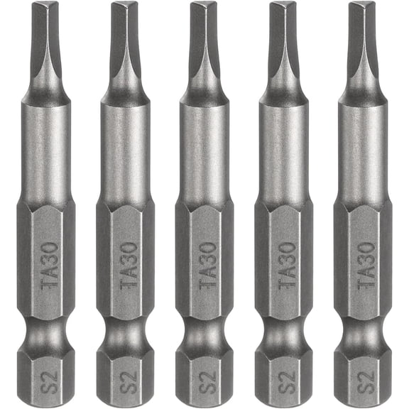MKEUDQ-5pcs Magnetic Triangle Screwdriver Bit TA30 1/4" Hex Shank 2" (50mm) Long Magnetic S2 Steel Industrial Grade Screw Driver Bit Triangular Head Electric Drill Bits
