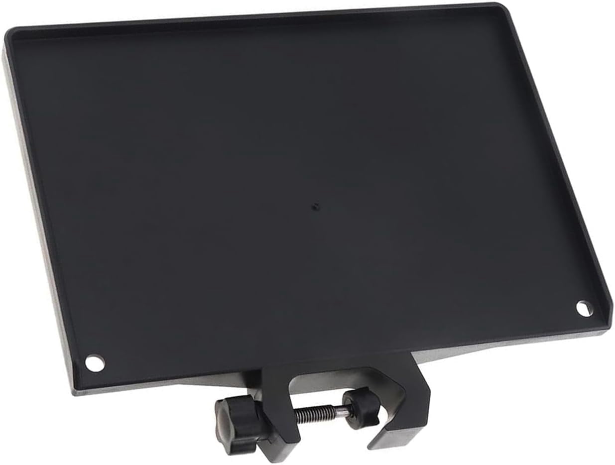 MKEUDQ-7.87 Inch Adjustable Black Wireless Microphone Stand Tray Musical Instrument Accessories Suitable for Sheet Music/Selfie Light Stands and Mobile Phone Tripods