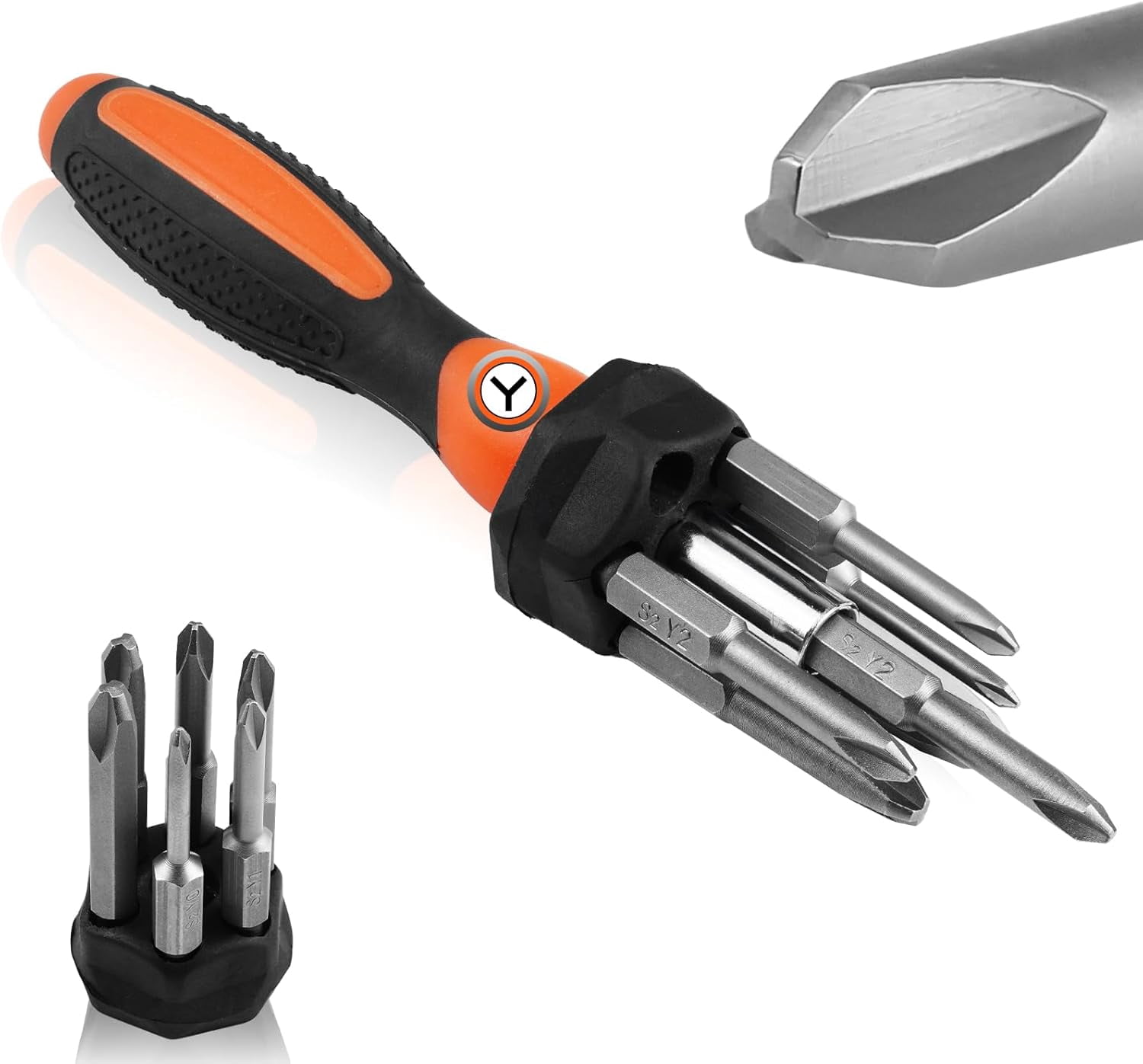MKEUDQ-7PCS All In One Screwdriver Bits Set,Triwing Screwdriver Bits Set(50mm) Y0 Y1 Y2 Y2 Y3 Y4 Y Tip Portable Multi-Purpose Screwdriver Set for Outdoor And Daily Repair Tools