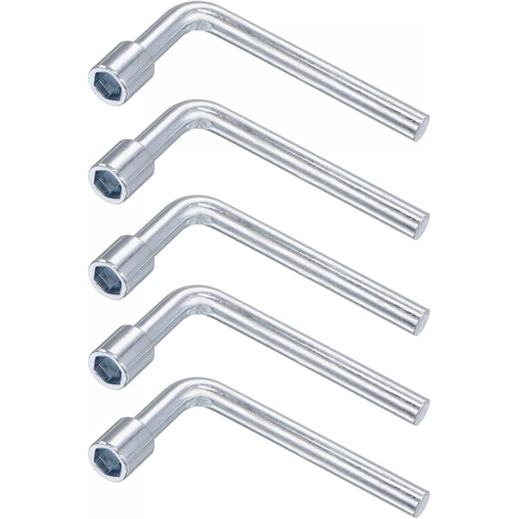 MKEUDQ-7mm Metric L Shaped Angled Open Hex 6 Point Socket Wrench, Single Ended 5 Pcs