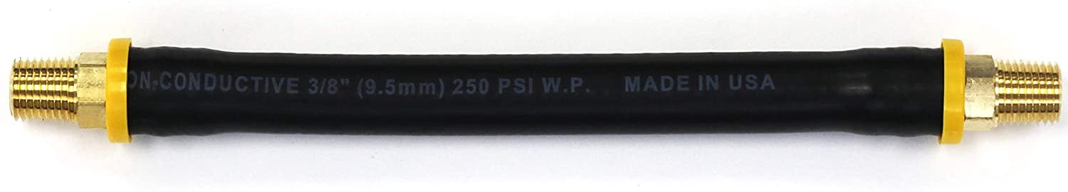 MKEUDQ-8.5-inch Short Air Compressor Hose: 1/4" Male NPT to 1/4" Male NPT Connections (Lead-Free Brass)