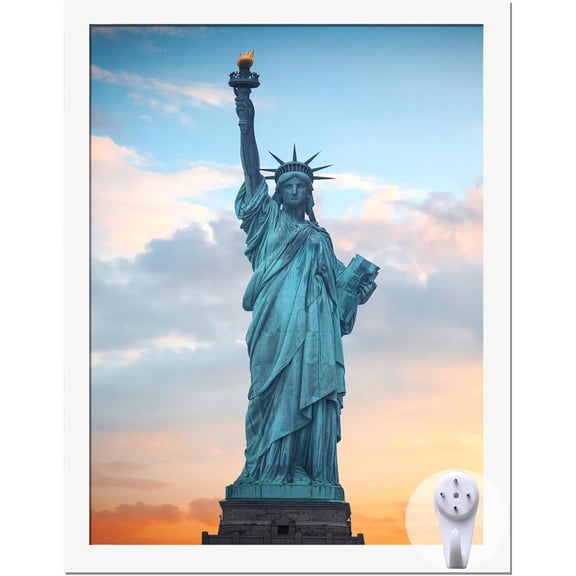 MKEUDQ-8.5x11 Picture Frame for 8.5by11 Poster Photo Canvas Certificate White High Transparent Photo Frame Wall Desktop Horizontal Vertical 8.5 x 11