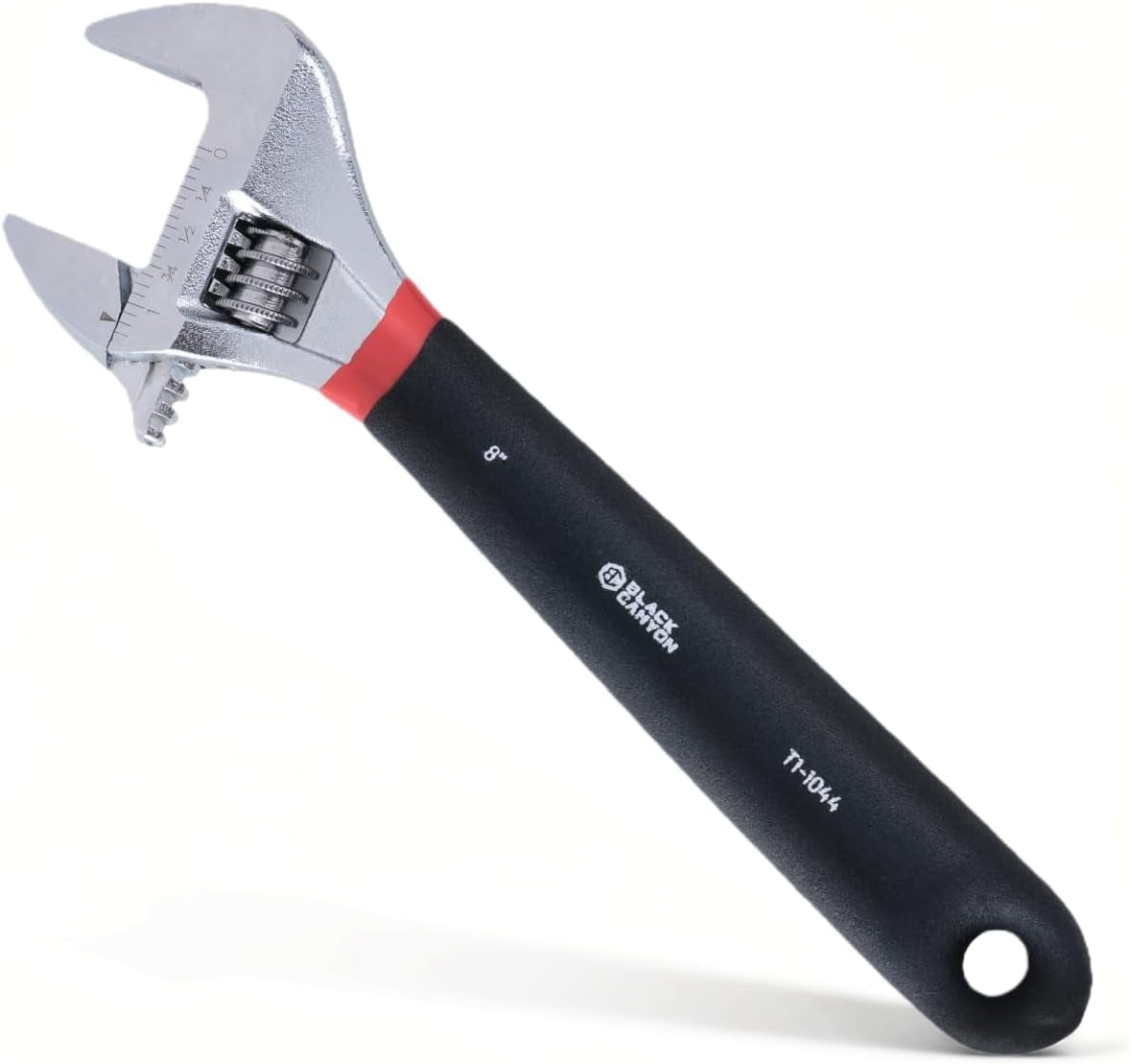 MKEUDQ-8" Adjustable Wrench, 1-3/16" Jaw Capacity, Superior Cr-V Steel, Hex Jaw design, Smooth Jaw Adjustment, w/Comfort Grip, Fits home fixes, pipe installation, garage tasks