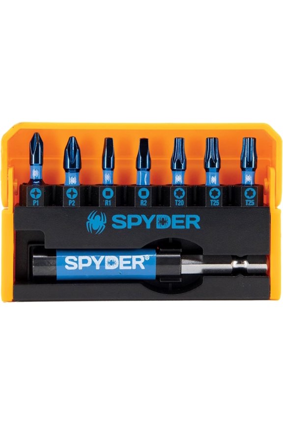 -8-Piece Impact Screwdriver Bit Kit, includes 3-Inch Magnetic Bit Holder (19027)
