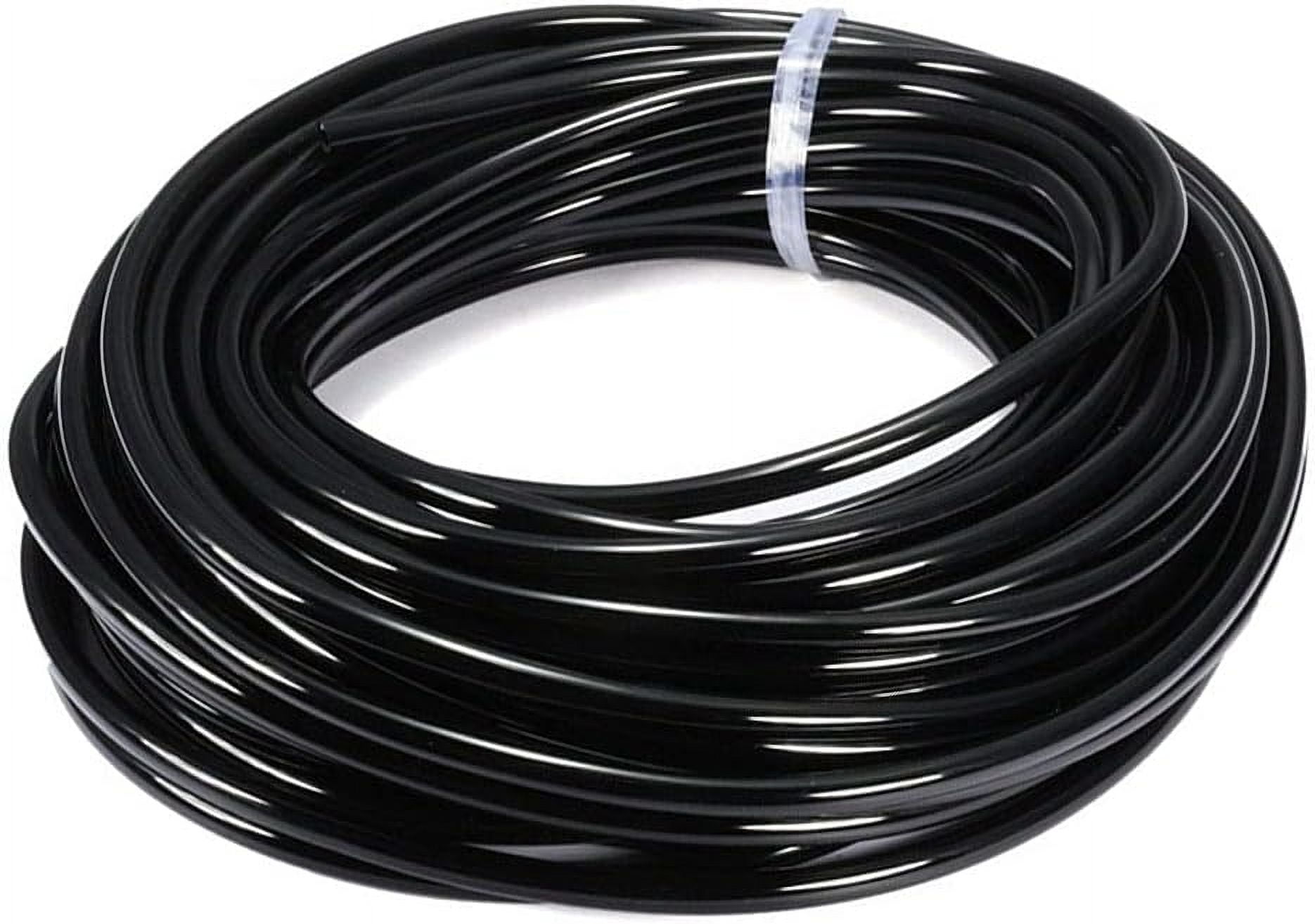 MKEUDQ-8mm x 5mm Pneumatic Tubing Air Compressor Tubing PU Pipe Polyurethane Hose Tube Fluid Gas Transfer 39.4ft 12 Meter Black