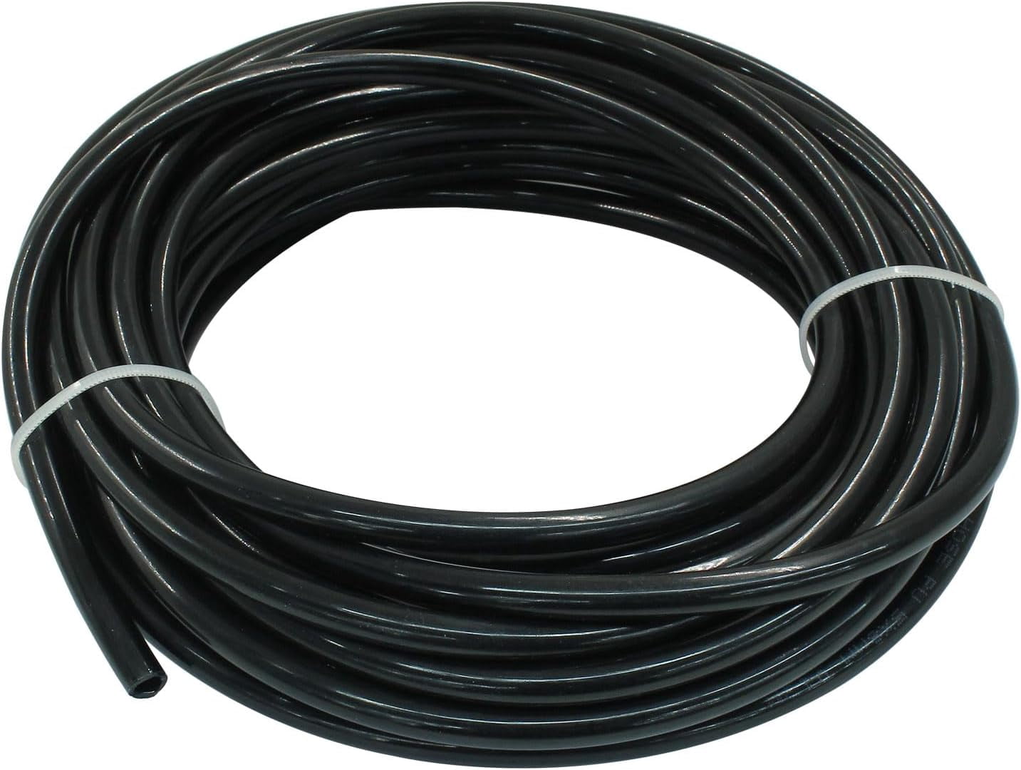 MKEUDQ-8mm x 5mm Pneumatic Tubing PU Polyurethane Air Compressor Tubing Air Hose Line for Fluid Transfer (Black 32.8ft/10Meters)