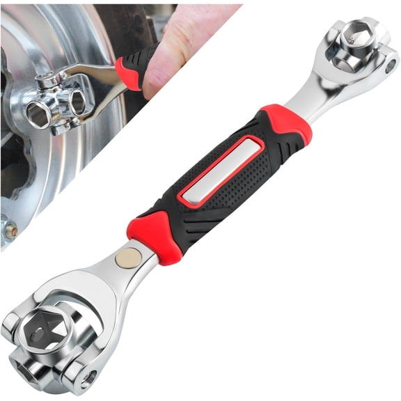 MKEUDQ-9.84" 8-in-1 Magnetic Lug Wrench with 8mm-21mm Socket,360 Rotating Head Lug Nut Removal Tool Used as Hexagon Lug Nut Socket Set,Multi-Functional Socket Wrench Car Accessories