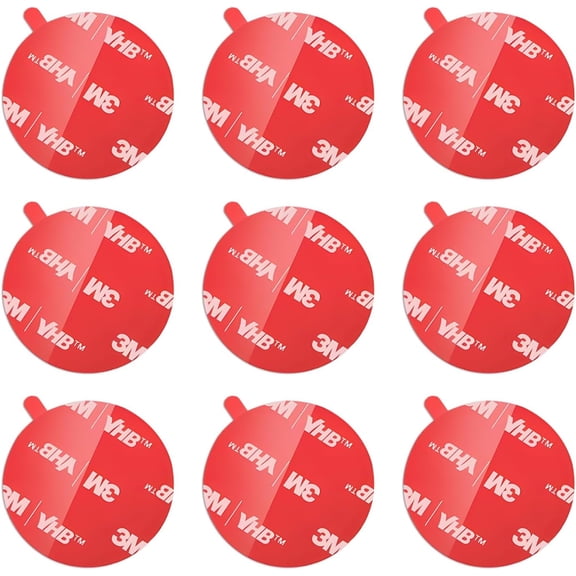 MKEUDQ-9 Pack Sticky Adhesive 1.38 Inches Circle Strong Bond Socket Base Heat Resistant Duble Sided Replacement Adhesivee for Phone Grip Collapsible Grip & Stand Base (35mm)