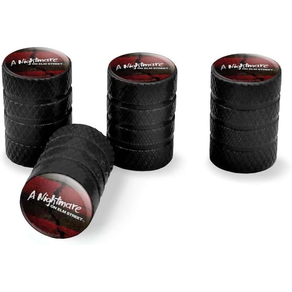 MKEUDQ-A Nightmare on Elm Street Logo Tire Rim Wheel Aluminum Valve Stem Caps
