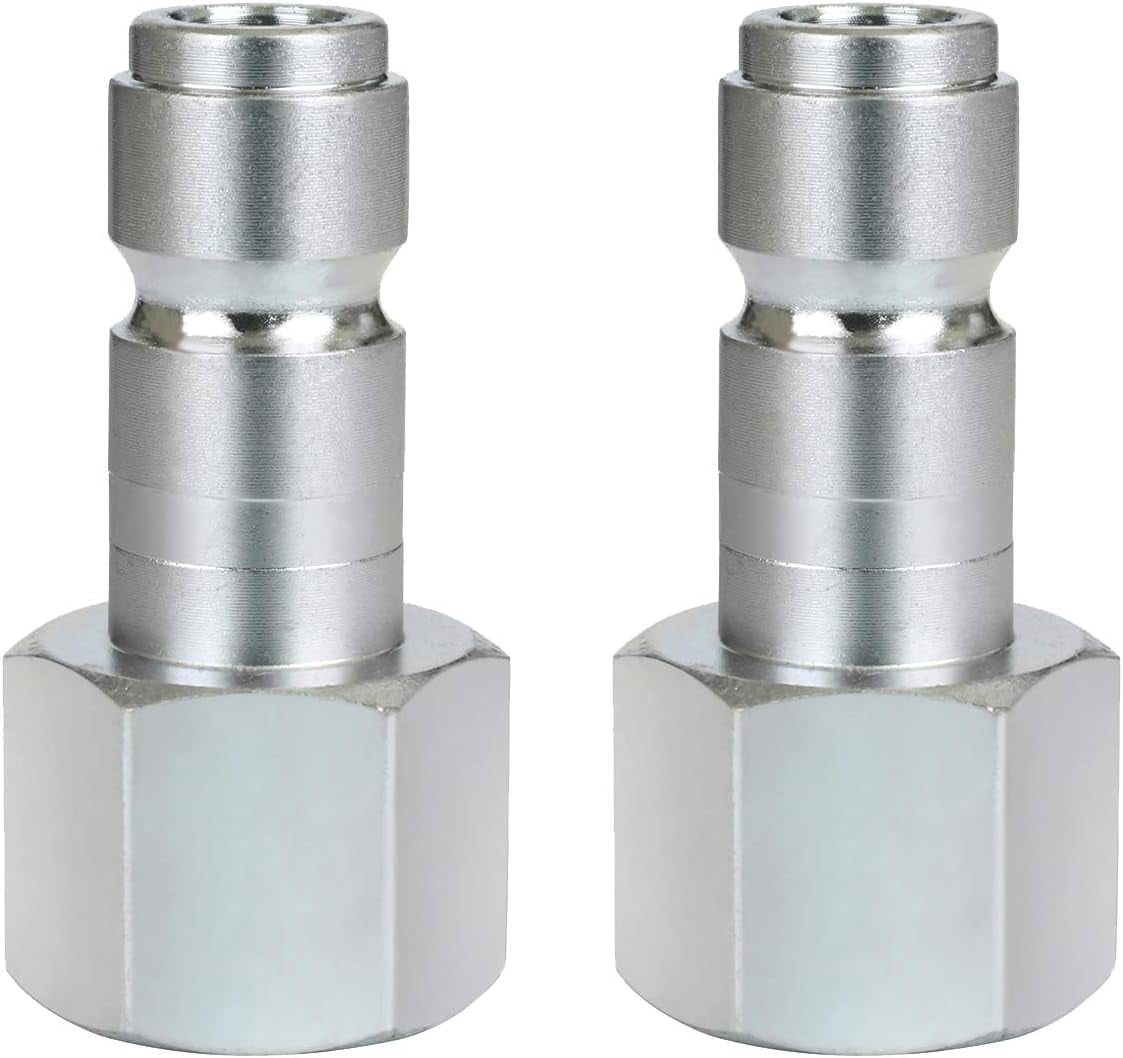 MKEUDQ-Automotive Air Plug, 1/2 Inch Body, 1/2 Inch NPT Female Threads Size, 2 Pieces Steel Air Compressor Hose Accessories Fittings