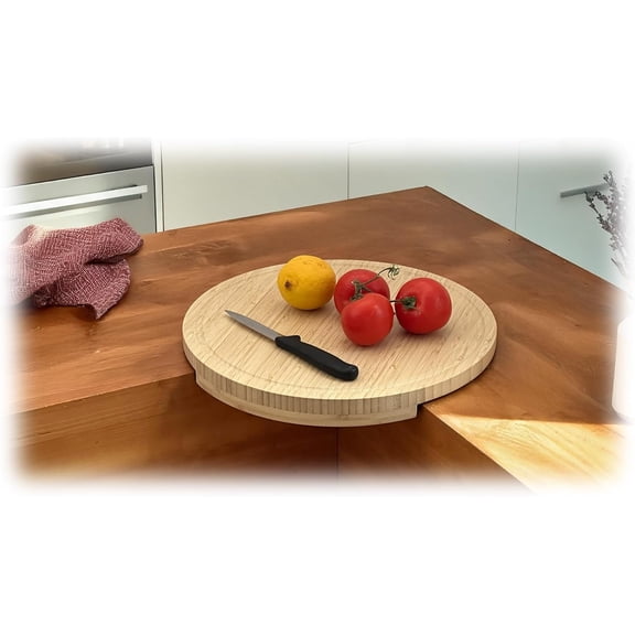 MKEUDQ-Bamboo Corner Cutting Board with Protective Edges
