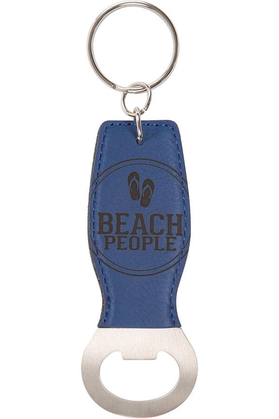 -- Beach People - Navy Blue Key Chain Bottle Opener