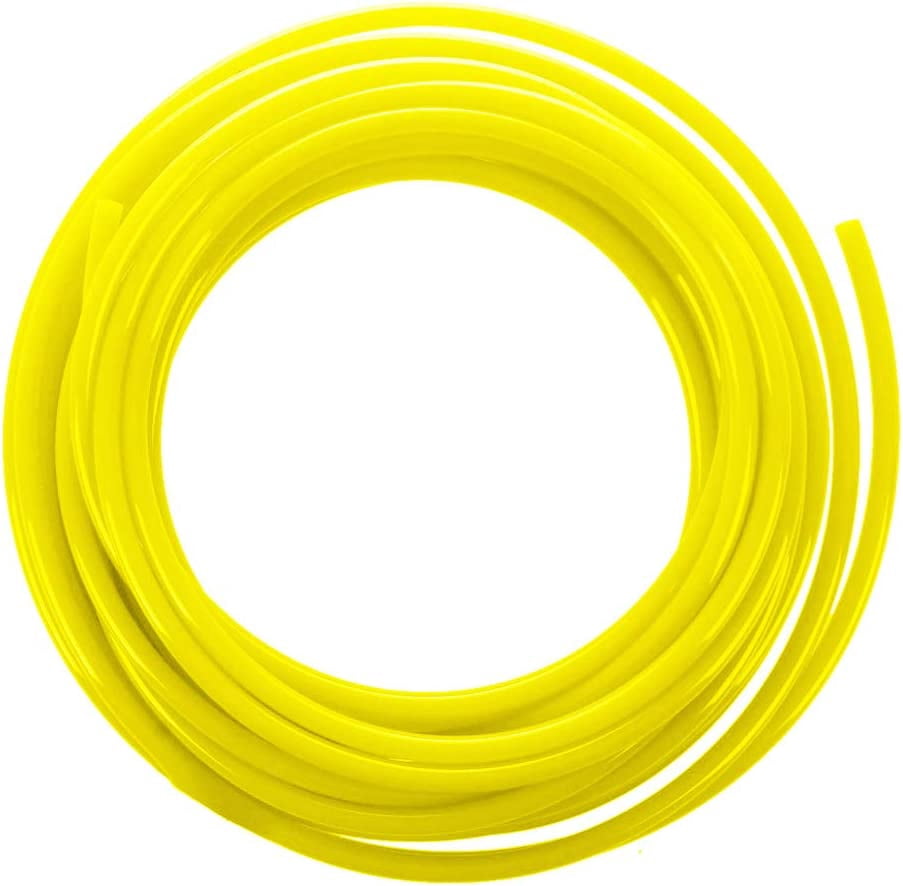 MKEUDQ-Beduan Pneumatic Tubing Pipe 1/4" OD Yellow Air Compressor PU Line Hose Tube for Water Fluid Transfer 12Meter 39.4ft