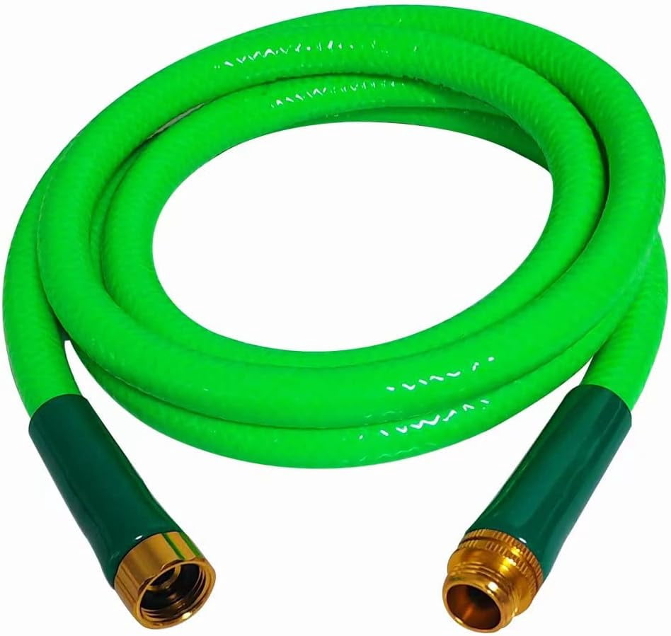 MKEUDQ-Bersite Lead-in Short Garden hose 5/8Inch×10Foot, Hose Reel Guide Hose, Water Hose Connector, Inlet Hose, Hose Reel Link Hose, Outdoor Hose, Suitable for Lawn, Marine Hose.