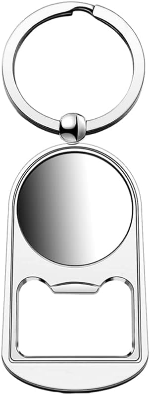 MKEUDQ-Bottle Opener Keychain Portable Beer Bottle Opener Key Chain Blank Tag Keyring Beverage Bottle Opener Key Ring Gift for Men and Women