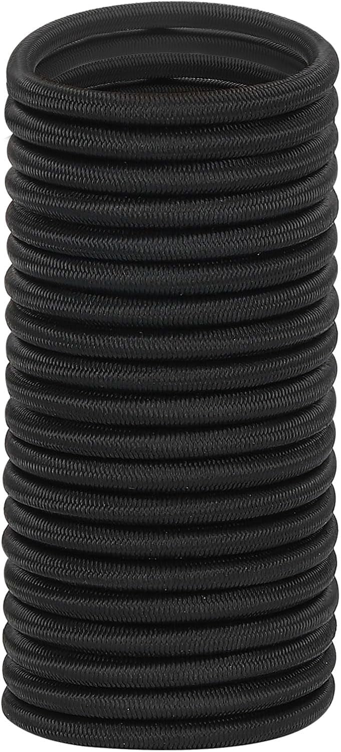 MKEUDQ-Bungee Shock Cord, 1/8" x25Ft Polyester Marine Grade Bungee Cord Elastic String Replacement for Zero Gravity Chair Kayak Camping Tent Pole Cargo Tie Downs