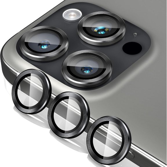 MKEUDQ-Camera Lens Protector For iPhone 14 Pro 6.1-Inch and iPhone 14 Pro Max 6.7-Inch,Aviation Aluminum 3D Ring,9H Tempered Glass,360 degree Protection,HD Clarity,4 Layers Unique Design,Full Coverag